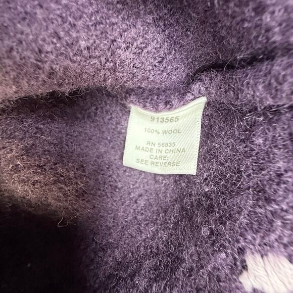 Cabellas vintage snowflake 100% wool vest size large - Picture 6 of 6